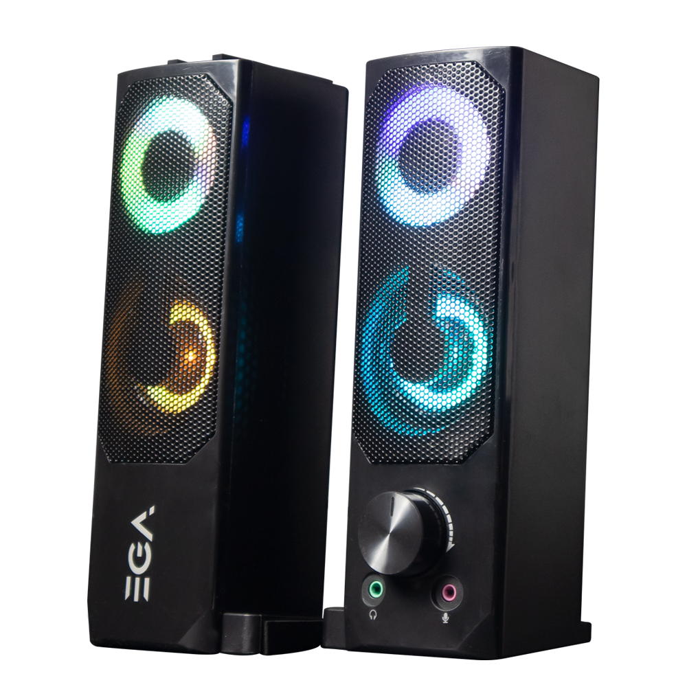 ลำโพงคอมพิวเตอร์ EGA TYPE S3 SPEAKER ลำโพง มีไฟ RGB ลำโพงคอมพิวเตอร์ EGA TYPE S3 SPEAKER ลำโพง มีไฟ RGB