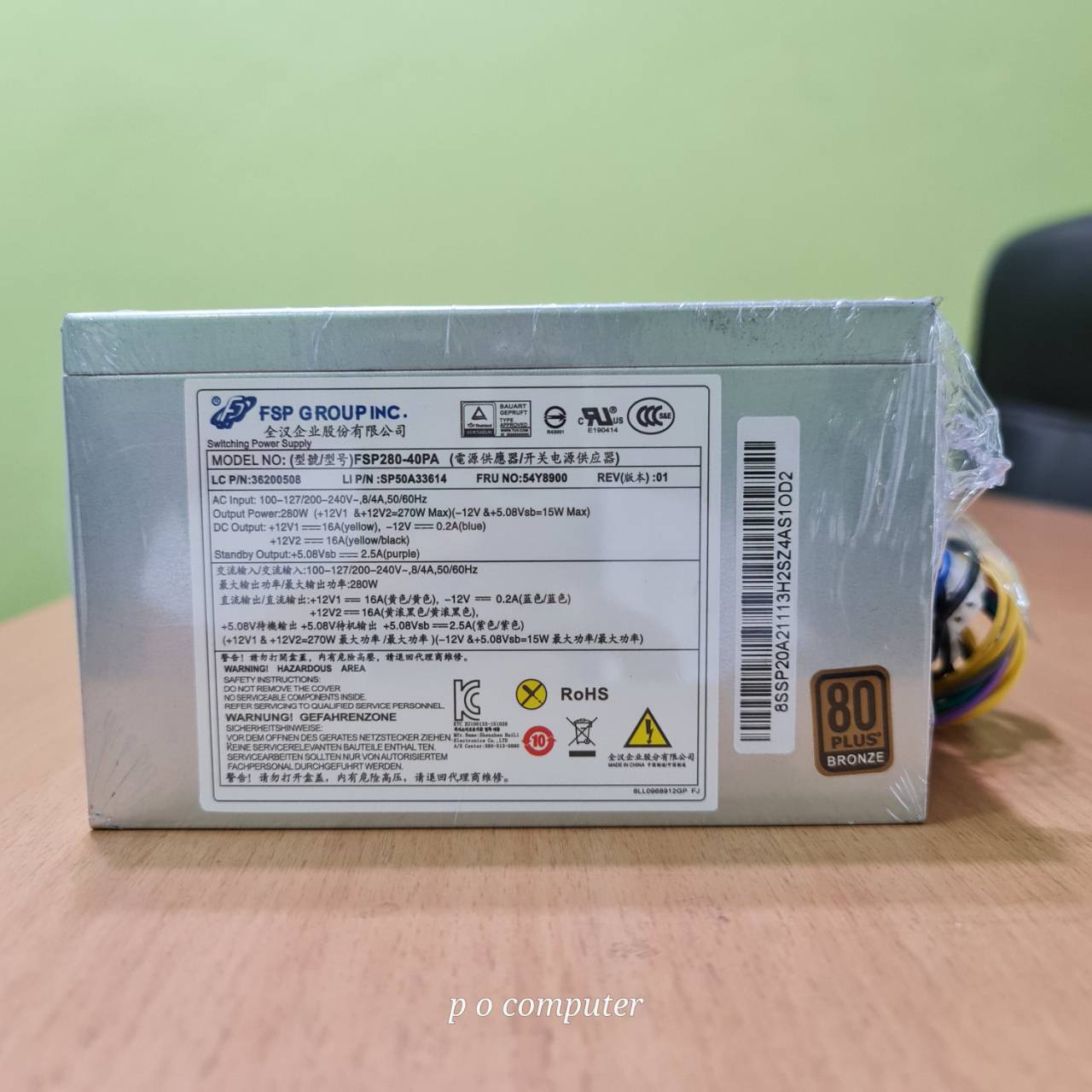 Lenovo FSP280-40PA - 280W 14-Pin Power Supply For Lenovo ThinkServer