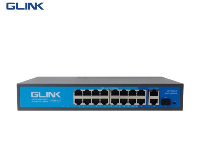GLINK POE Switch 16Port POE 10/100+2Port Uplink 1000Mbps+1*SFP GLINK POE Switch 16Port POE 10/100+2Port Uplink 1000Mbps+1*SFP