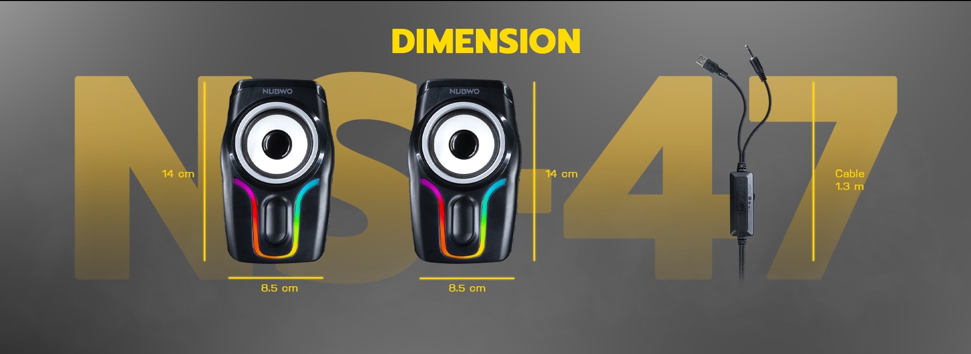 Nubwo NS47 Laurimus ลำโพงเกมมิ่งตั้งโต๊ะ Speaker Gaming Nubwo NS47 Laurimus ลำโพงเกมมิ่งตั้งโต๊ะ Speaker Gaming