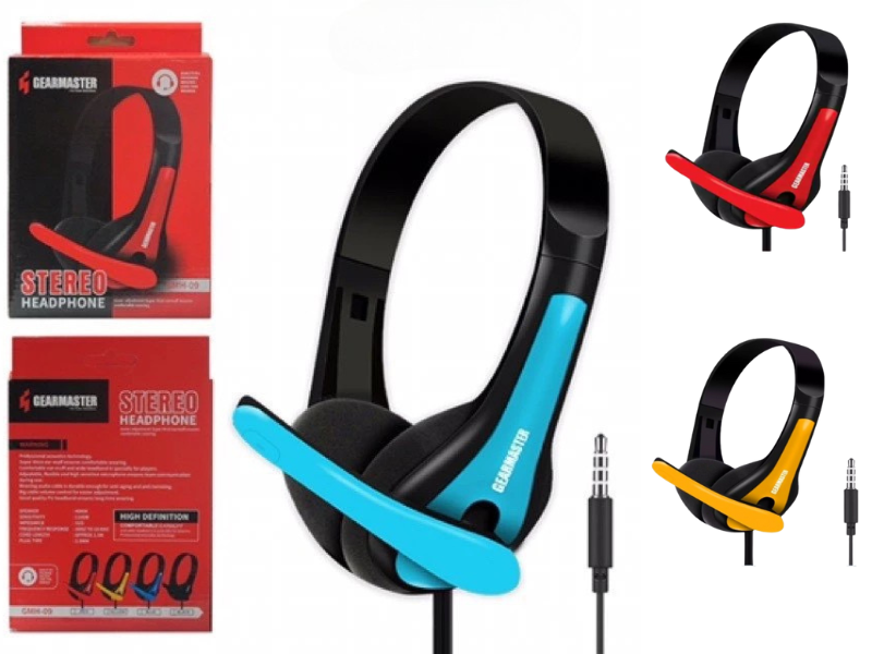 Gearmaster รุ่น GMS-009 หูฟังคอมพิวเตอร์แบบครอบหู แจ๊ค 3.5mm.คละสี
