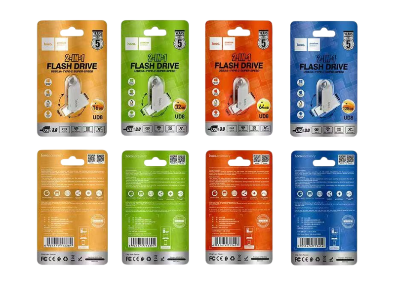 HOCO แฟลชไดรฟ์ 2-in-1 แบบ Type-C 32Gb HOCO แฟลชไดรฟ์ 2-in-1 แบบ Type-C 32Gb