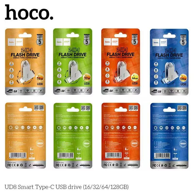 HOCO แฟลชไดรฟ์ 2-in-1 แบบ Type-C 32Gb HOCO แฟลชไดรฟ์ 2-in-1 แบบ Type-C 32Gb