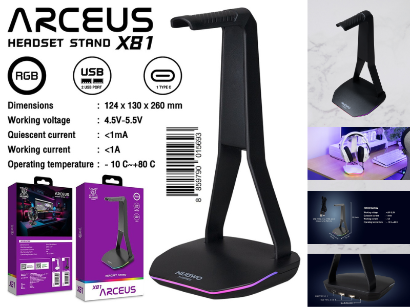 NUBWO ขาตั้งหูฟัง รุ่น ARCEUS X81 ตกแต่งโต๊ะคอมพิวเตอร์ของคุณให้มีสีสัน