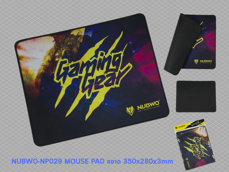 NUBWO แผ่นรองเม้าส์เกมส์มิ่งขนาด 350x280x3mm.