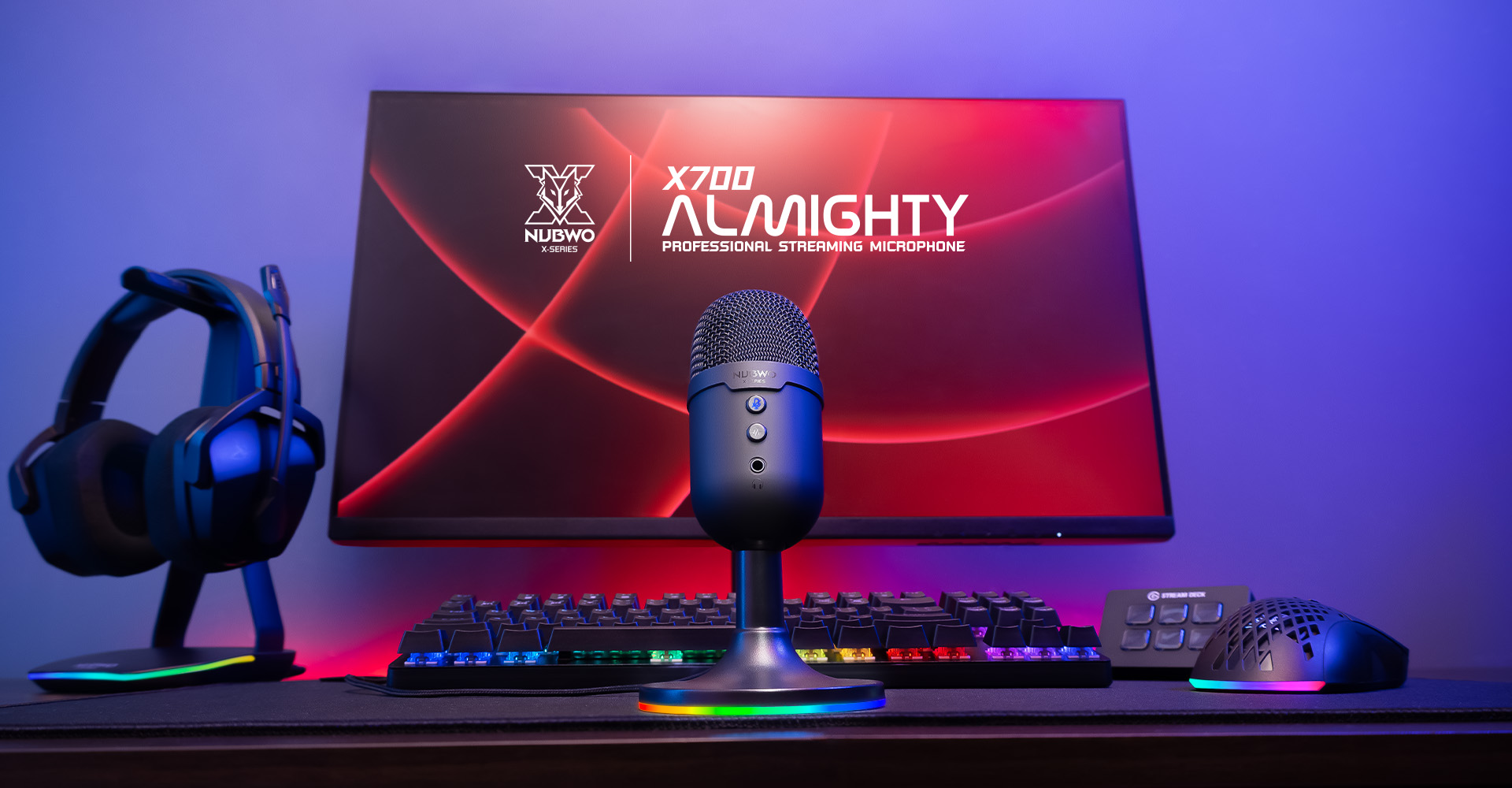 NUBWO X700 ALMIGHTY Microphone สำหรับสตรีมมิ่ง NUBWO X700 ALMIGHTY Microphone สำหรับสตรีมมิ่ง