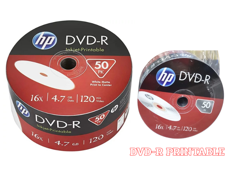 DVD-R Printable หน้าขาว ยี่ห้อ HP ของแท้ 4.7Gb 16X.