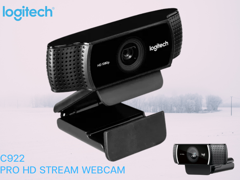 Logitech เว็บแคมไมโครโฟนในตัวโฟกัสอัตโนมัติ รุ่น C922