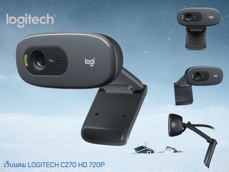 LOGITECH กล้องเว็บแคม HD 720p/30fps รุ่น C270
