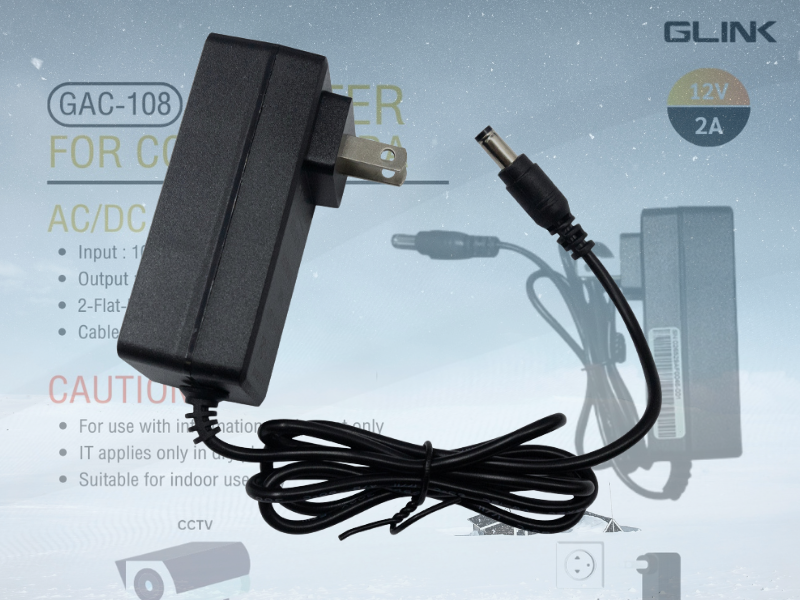 Glink GAC-108 Adapter 12V - 2A (5.5x2.5) Gold Series Glink GAC-108 Adapter 12V - 2A (5.5x2.5) Gold Series