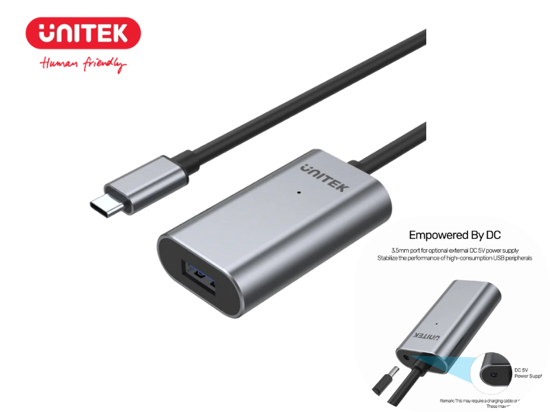 UNITEK USB TYPE-C TO USB TYPE-C ACTIVE CABLE 5.0M UNITEK USB TYPE-C TO USB TYPE-C ACTIVE CABLE 5.0M