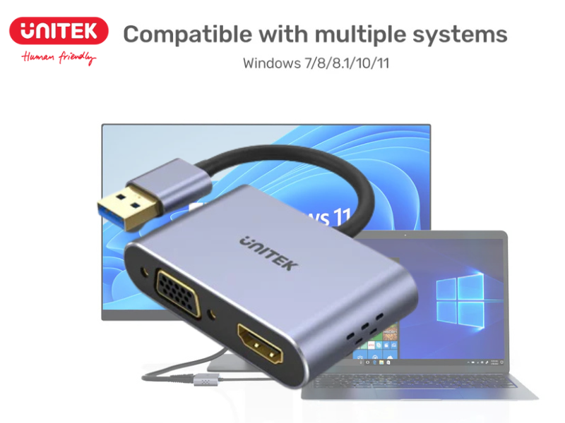 UNITEK USB3.0 TO HDMI & VGA ADAPTER
