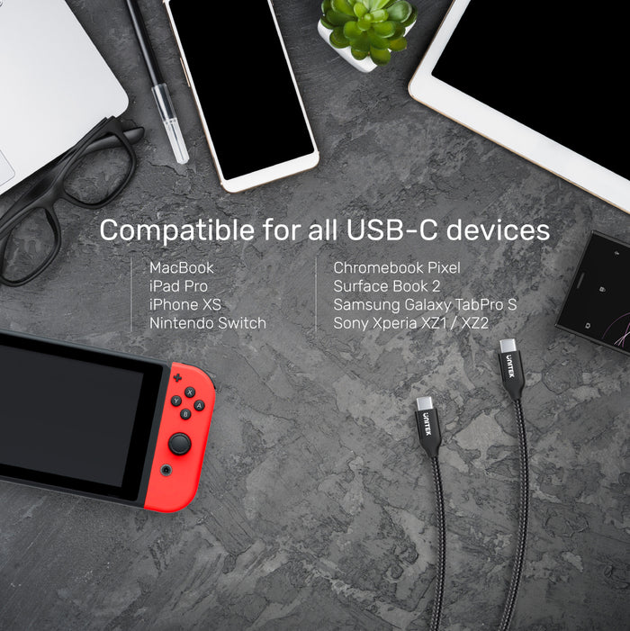 UNITEK USB-C POWER DELIVERY 3.0 CHARGER CABLE UNITEK USB-C POWER DELIVERY 3.0 CHARGER CABLE