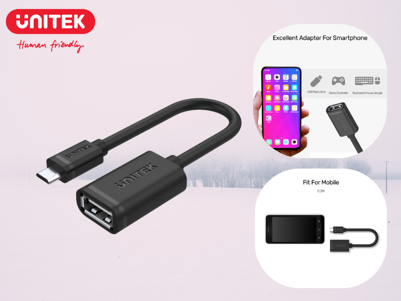 UNITEK Micro USB to USB-A OTG Adapter (USB 2.0)