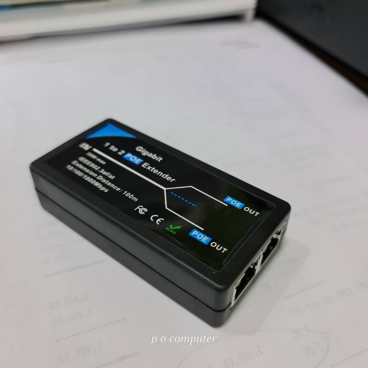 LA-0037 Gigabit POE Extender 1 to 2 30W Max ระยะ 100้มตร
