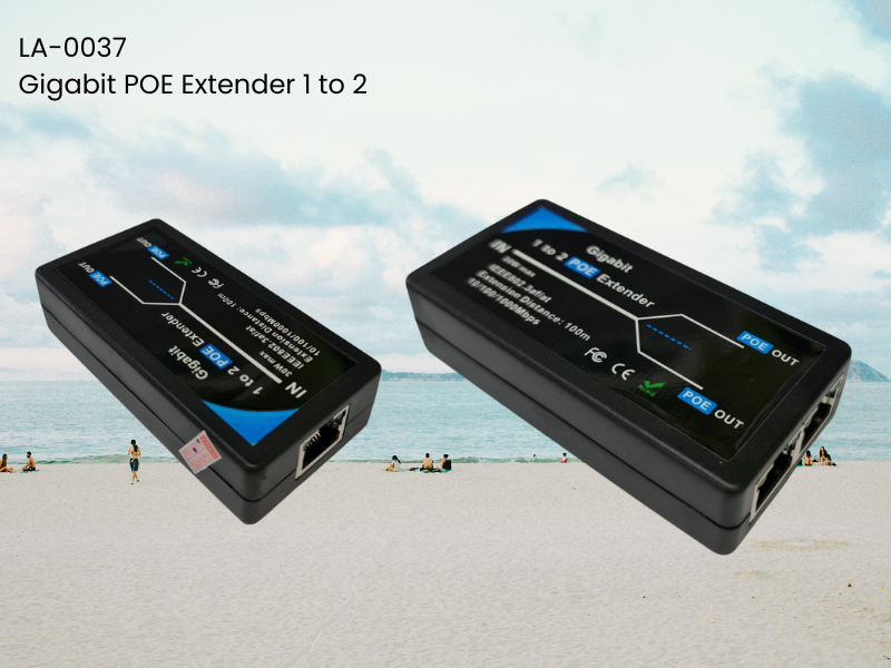 LA-0037 Gigabit POE Extender 1 to 2 30W Max ระยะ 100้มตร