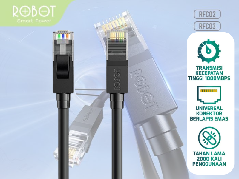 ROBOT LAN cable CAT 6 black 3.0M