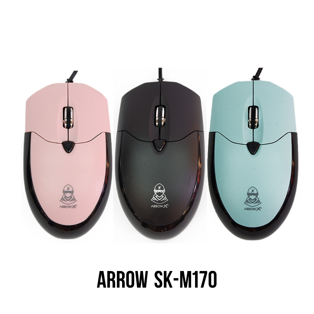 USB OPTICAL MOUSE คละสี ยี่ห้อ ARROW รุ่น SK-M170