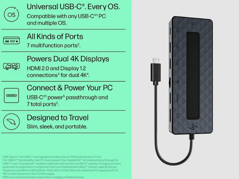 HP Universal USB-C Multiport Hub 7-IN-1