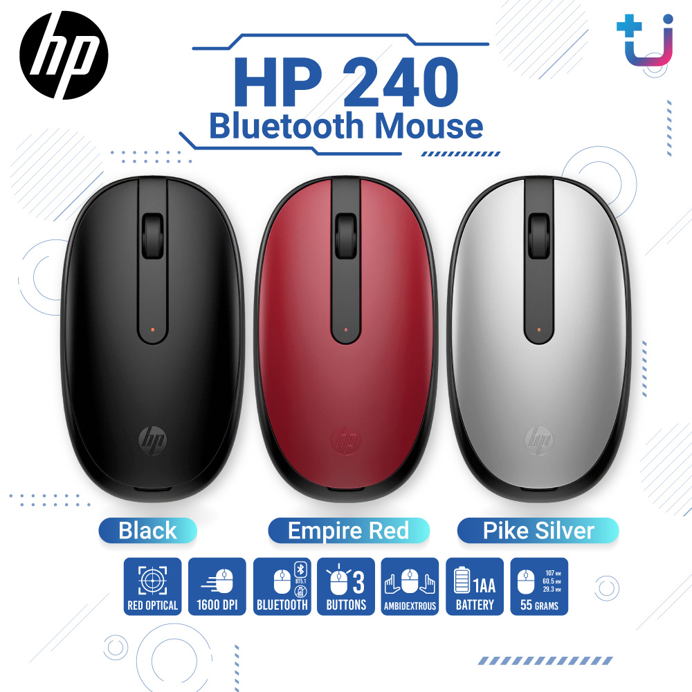 HP 240 Bluetooth Mouse [Black, Pike Silver]