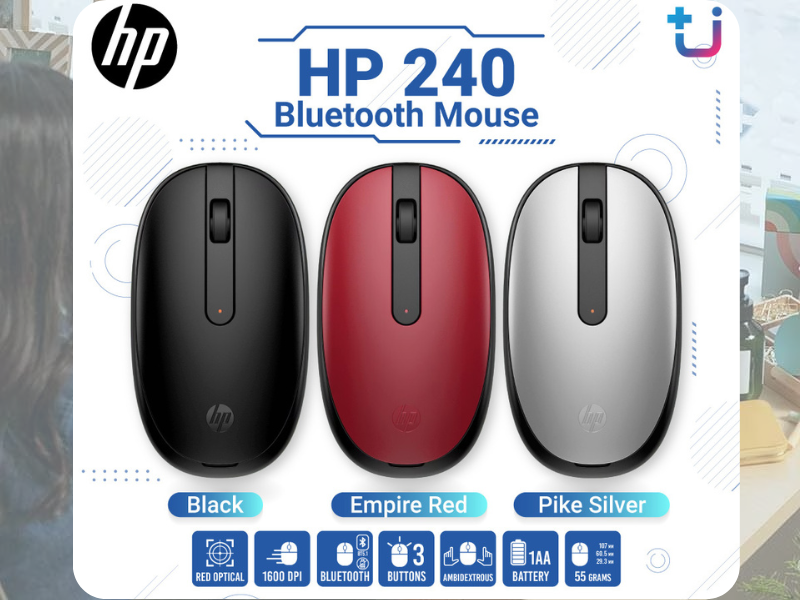 HP 240 Bluetooth Mouse [Black, Pike Silver]