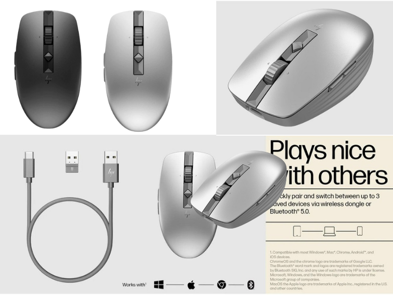 HP MOUSE 710 RECHARGEABLE SILENT WHITE เมาส์ไร้สาย