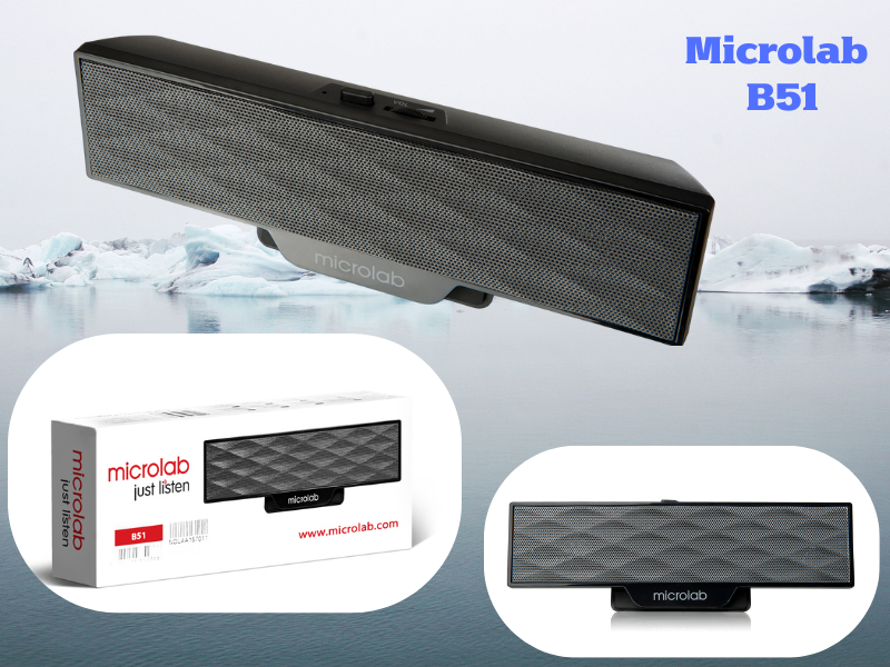 MICROLAB USB SPEAKER 4Watt.RMS. สีดำ รุ่น B51