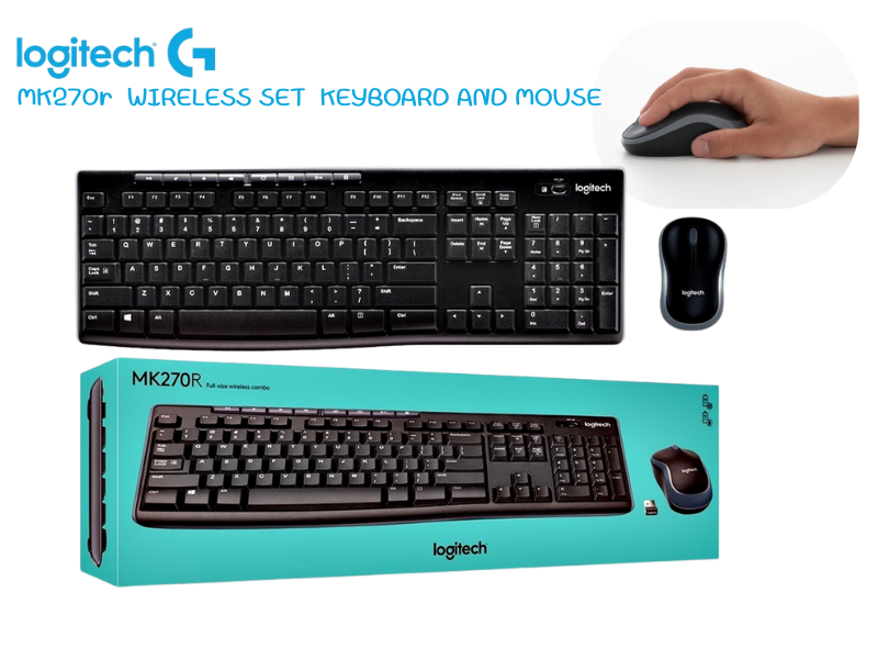 LOGITECH WIRELESS SET KEYBOARD+MOUSE รุ่น LG-MK270r