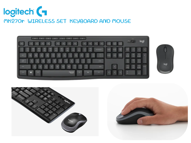 LOGITECH WIRELESS SET KEYBOARD+MOUSE รุ่น LG-MK270r