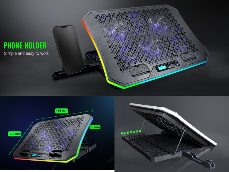 พัดลมรองระบายความร้อนโน๊ตบุ๊ค ขนาด 10-19นิ้ว ยี่ห้อEVG รุ่น TYPE CP3 พัดลมรองระบายความร้อนโน๊ตบุ๊ค ขนาด 10-19นิ้ว ยี่ห้อEVG รุ่น TYPE CP3