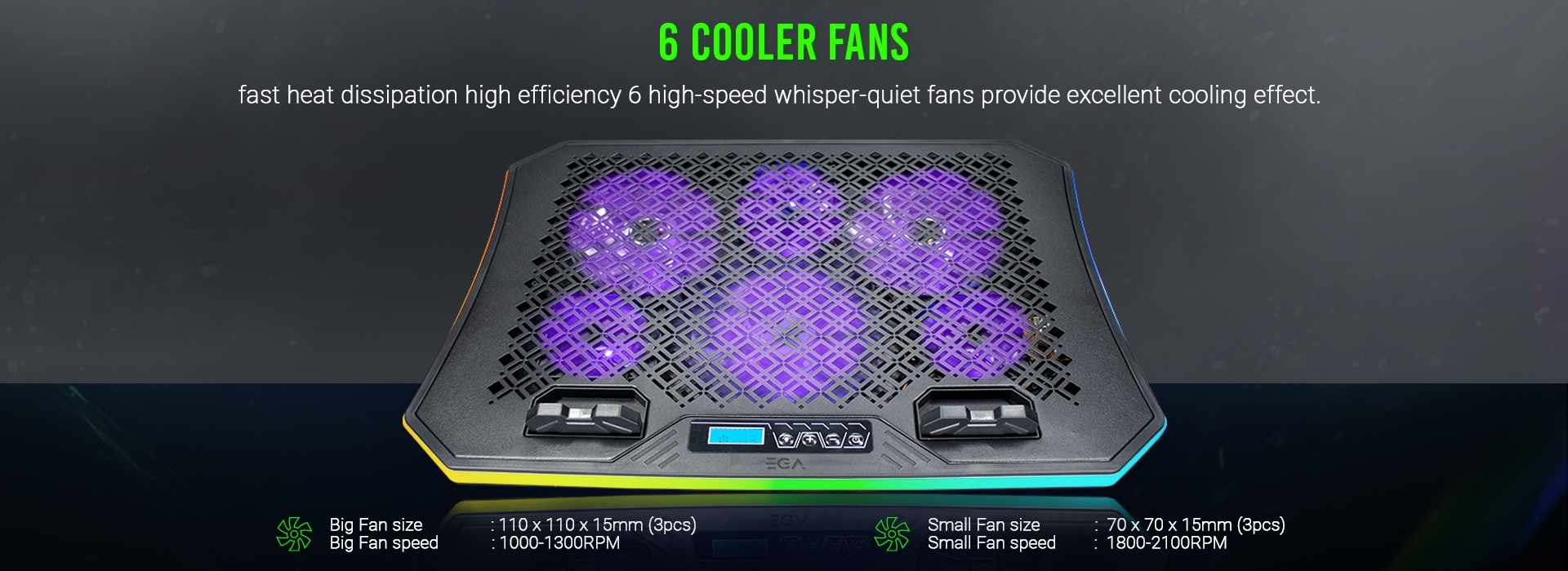 พัดลมรองระบายความร้อนโน๊ตบุ๊ค ขนาด 10-19นิ้ว ยี่ห้อEVG รุ่น TYPE CP3 พัดลมรองระบายความร้อนโน๊ตบุ๊ค ขนาด 10-19นิ้ว ยี่ห้อEVG รุ่น TYPE CP3