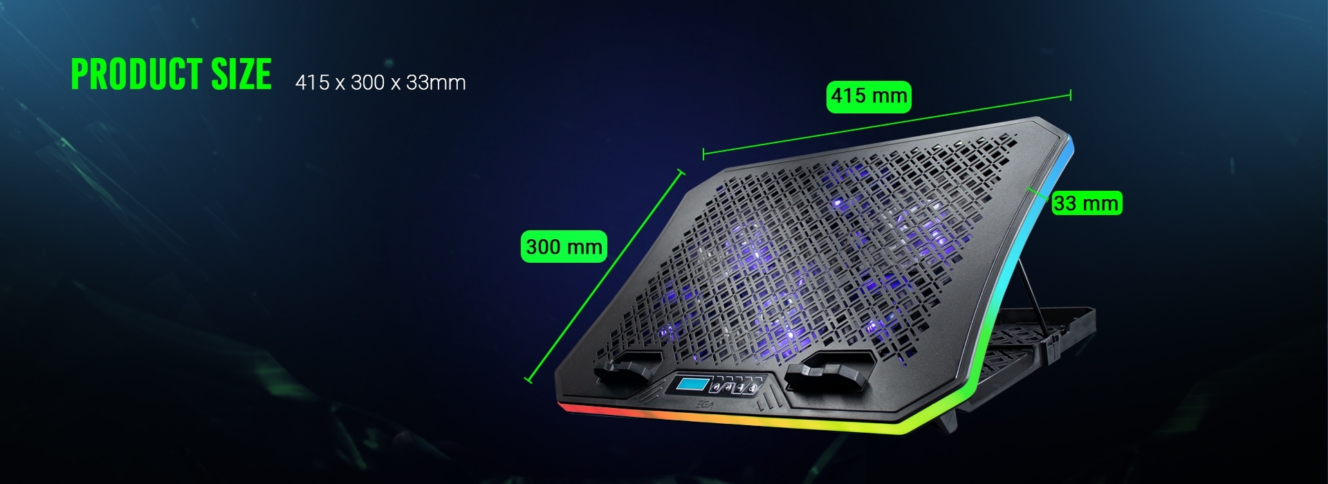 พัดลมรองระบายความร้อนโน๊ตบุ๊ค ขนาด 10-19นิ้ว ยี่ห้อEVG รุ่น TYPE CP3 พัดลมรองระบายความร้อนโน๊ตบุ๊ค ขนาด 10-19นิ้ว ยี่ห้อEVG รุ่น TYPE CP3