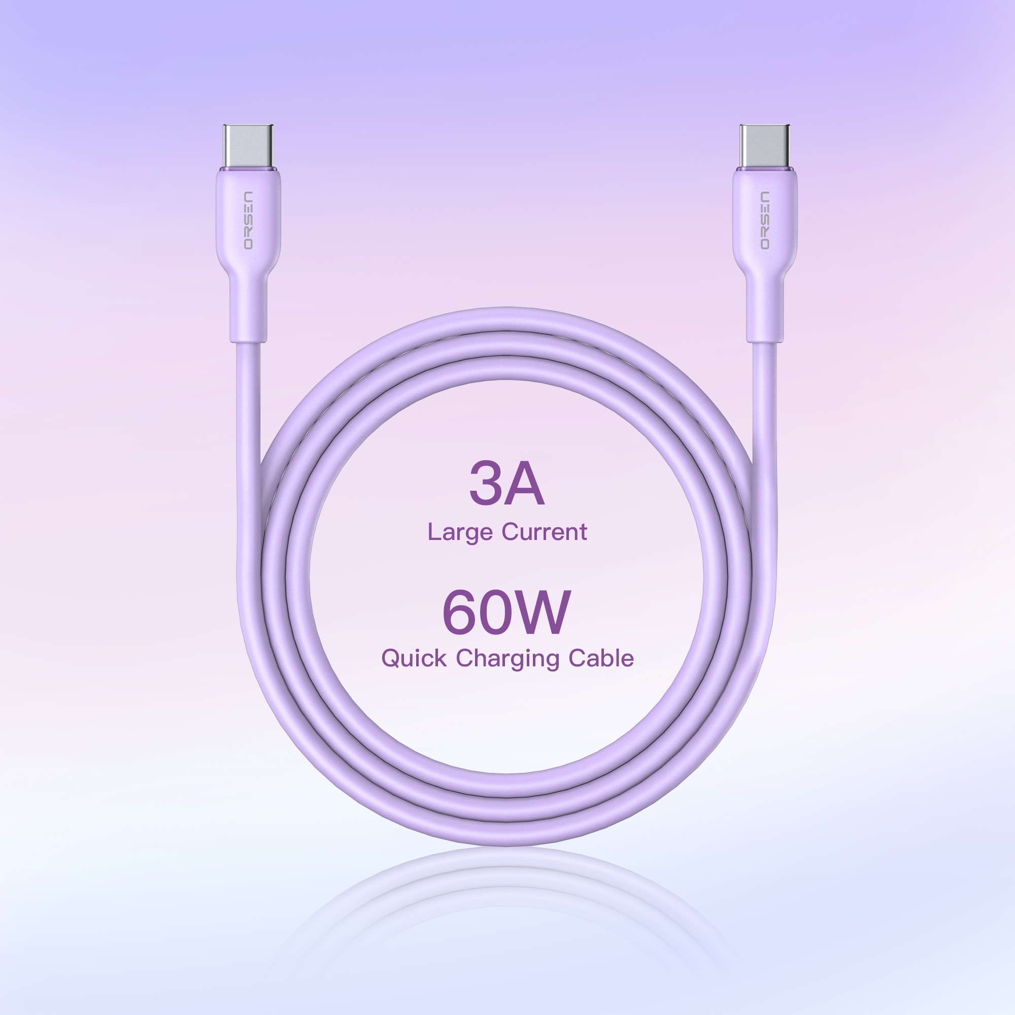 ORSEN S12C สายชาร์จ USB C PD 60W Type C to C ยาว 1.2เมตร