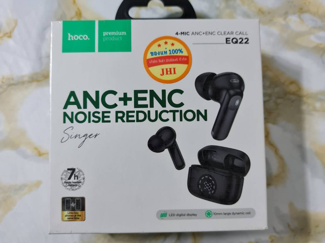 หูฟังมือถือแบบไร้สาย เชื่อมต่อผ่าน Bluetooth คละสี ยี่ห้อ hoco รุ่น EQ22