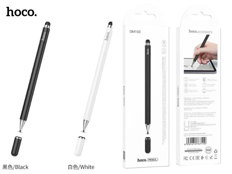 ปากกาเขียนหน้าจอมือถือ หน้าจอแท็ปเล็ต แบบ 2หัว ยี่ห้อ hoco รุ่น GM103