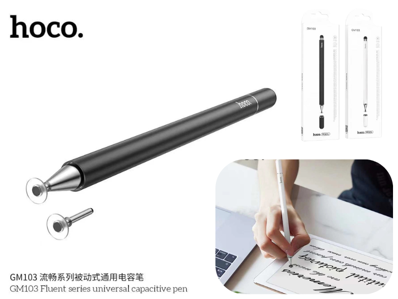 ปากกาเขียนหน้าจอมือถือ หน้าจอแท็ปเล็ต แบบ 2หัว ยี่ห้อ hoco รุ่น GM103