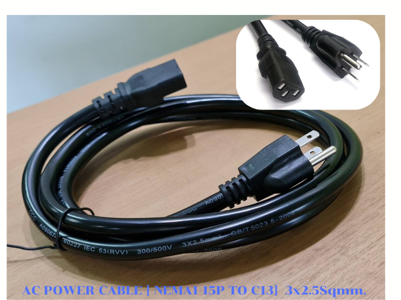 สายไฟ AC POWER CABLE IEC320  NEMA 5-15P TO C13 เส้นใหญ่
