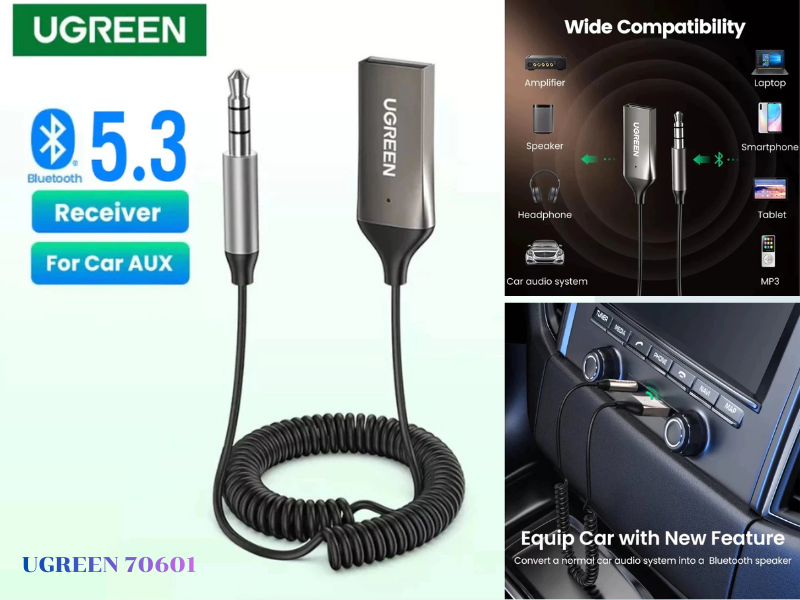 UGREEN 70601 Bluetooth5.3 Car Receiver