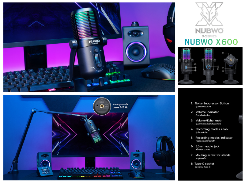 MICROPHONE NUBWO X600 HYPNOSIS PROFESSIONAL CONDENSER