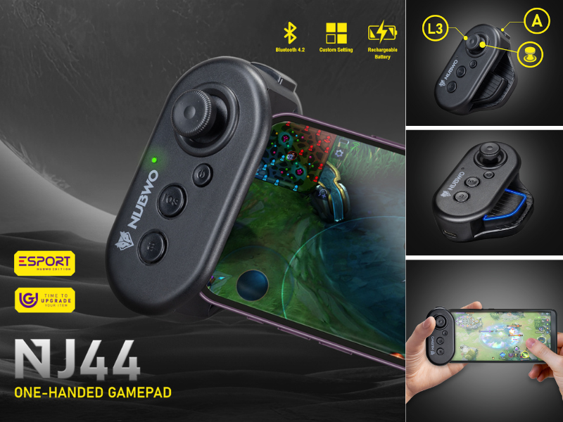 จอยเกมมือเดียวไร้สาย One-handed Gamepad Wireless ใช้งานกับระบบ Android และ iOS