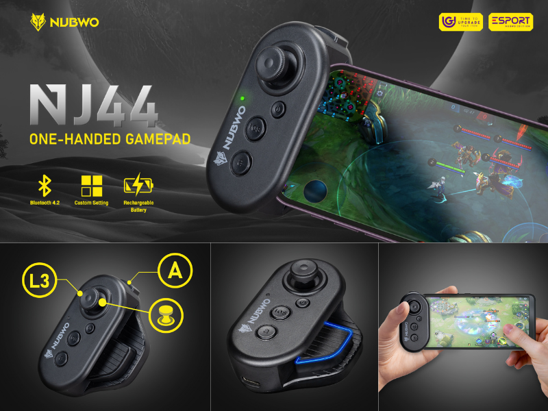 จอยเกมมือเดียวไร้สาย One-handed Gamepad Wireless ใช้งานกับระบบ Android และ iOS
