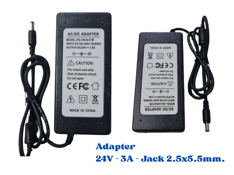อะแดปเตอร์ CCTV รุ่น HD-2403A72W 24V 3A JACK 2.5x5.5mm