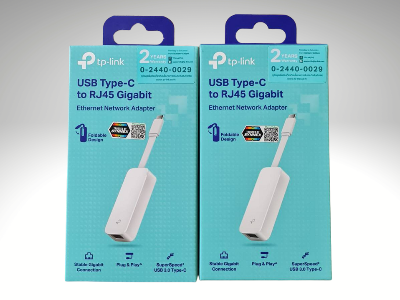 อะแดปเตอร์ USB Type-C to LAN สำหรับเชื่อมต่ออินเทอร์เน็ตความเร็วสูง