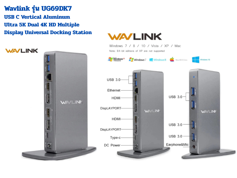 WAVLINK WL-UG69DK7 USB-C Multi Docking Station 14-IN-1