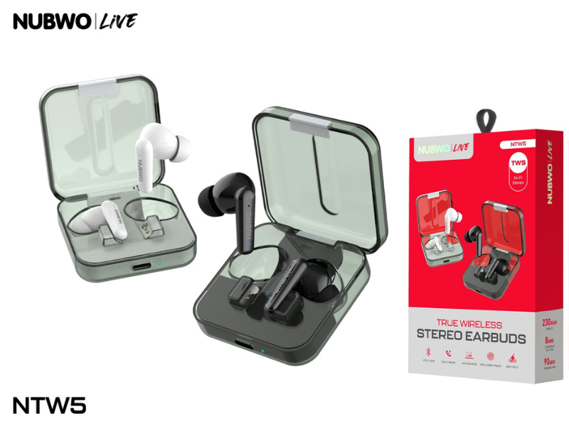NUBWO หูฟังมือถือแบบไร้สาย เสียงดี กันระอองน้ำได้ มีให้เลือก 2สี