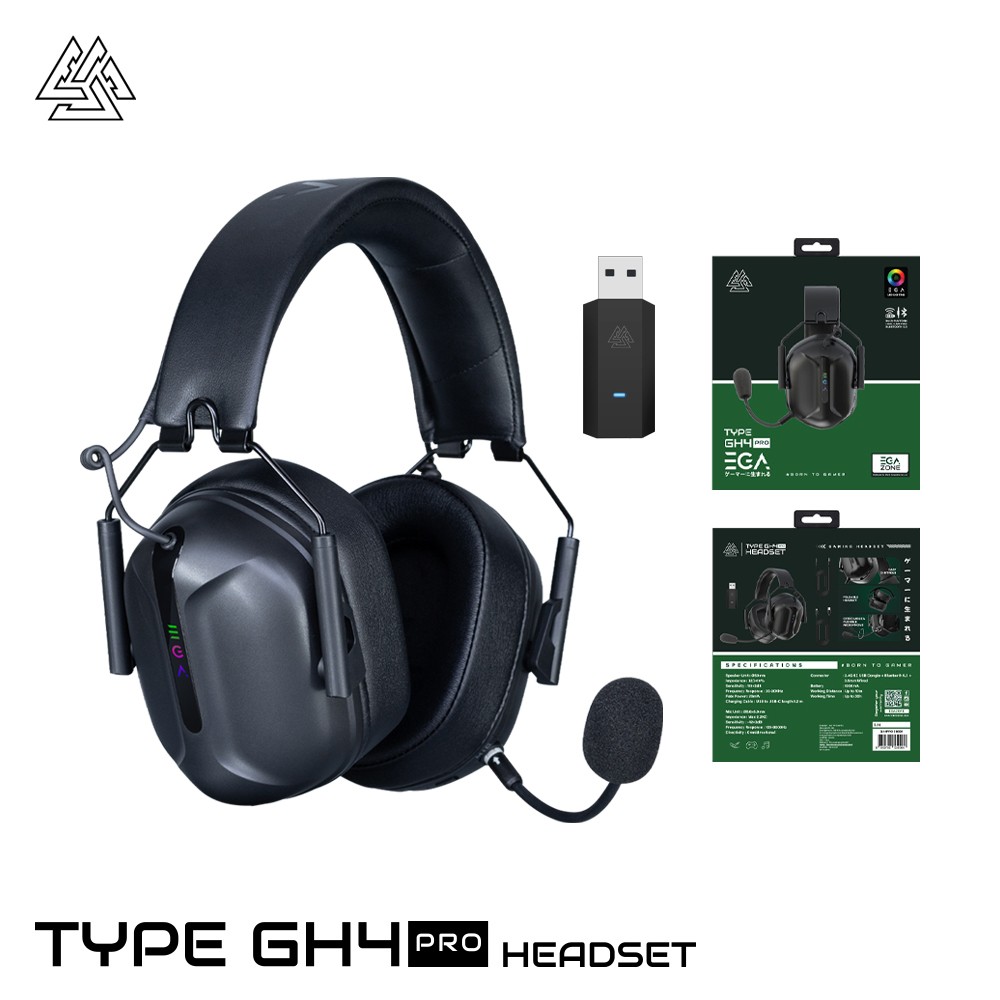 หูฟังเกมมิ่งเชื่อมต่อได้ เชื่อมต่อได้ 3 ระบบ Wireless/Bluetooth/AUX