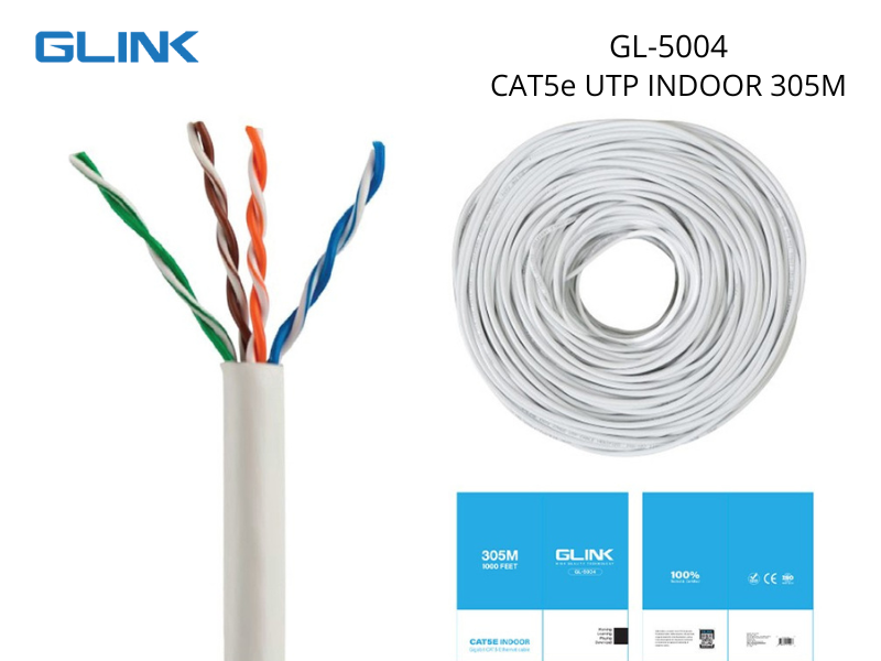 GLINK CAT5e UTP (Unshielded Twisted Pair) สำหรับใช้งานภายในอาคาร (Indoor)