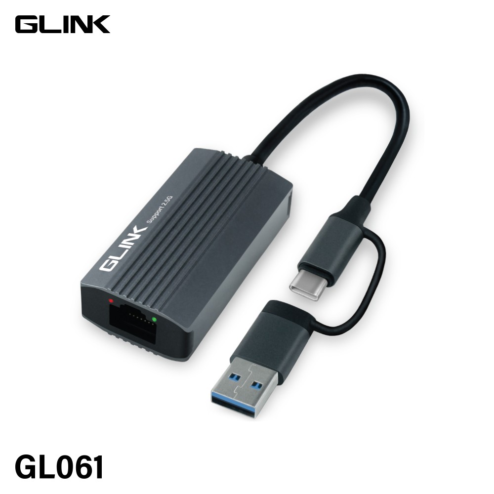 GLINK USB TYPE-C + ADAPTER USB3.0 TO LAN 2.5G ETHERNET
