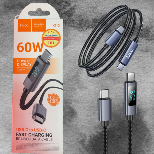 สายชาร์จ USB-C to USB-C รองรับการชาร์จเร็ว PD 60W (20V/3A) สำหรับโน้ตบุ๊ก,สมาร์ทโฟน