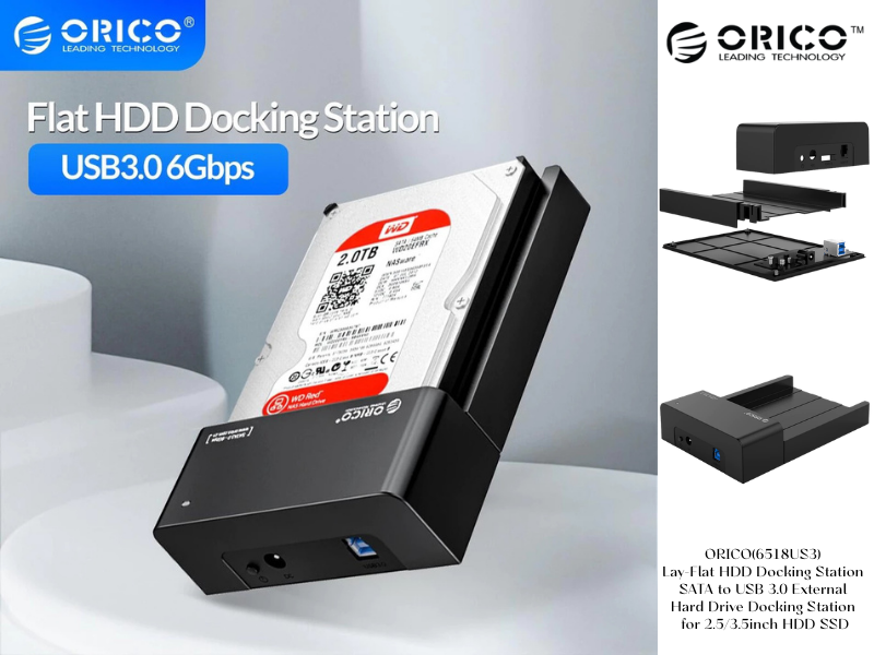 USB 3.0 External Hard Drive Docking Station for 2.5/3.5inch HDD SSD